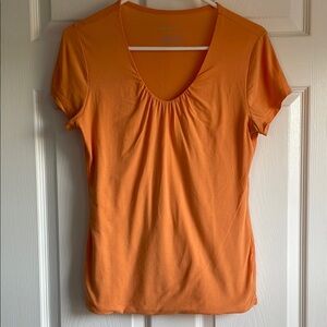 Merona Women's Orange Short Sleeve V-Neck Top